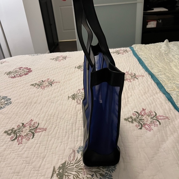 Vintage Gucci leather / mesh tote bag - Picture 3 of 6